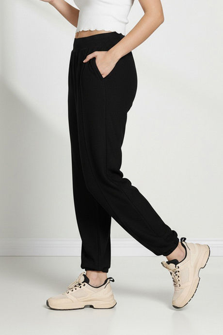 Zivame Knit Cotton Loungewear Bottom - Black Beauty — image 4